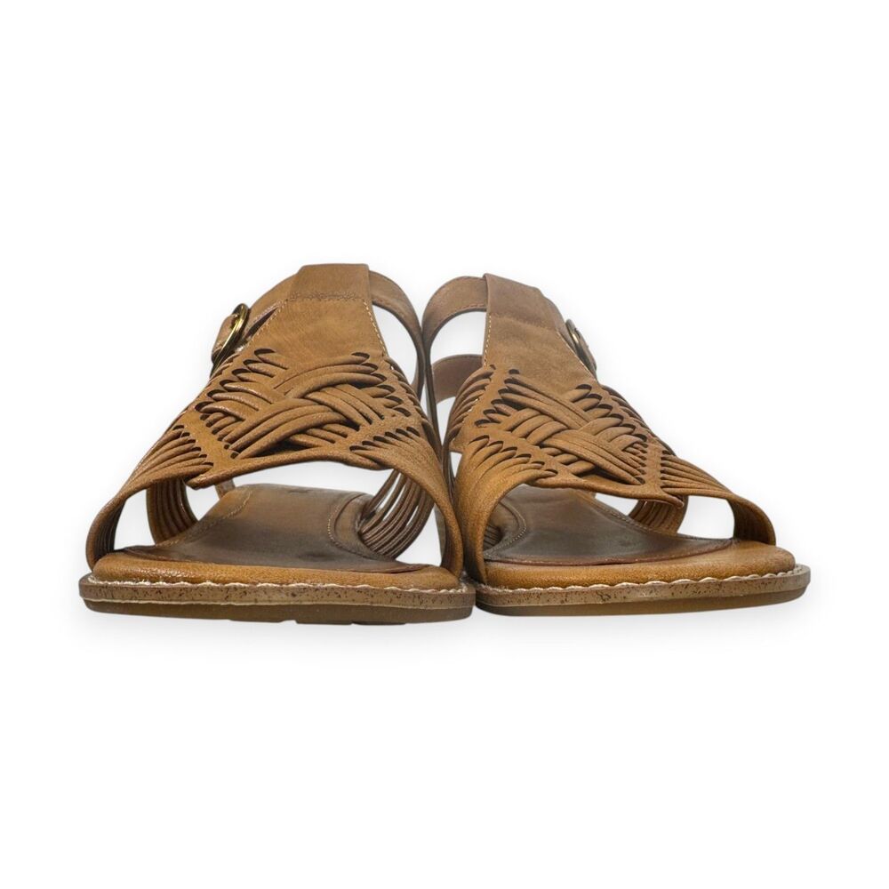 Comfort Sandals Eurosoft 8.5 Tan Strappy Block Heel Naidley New - Picture 4 of 14